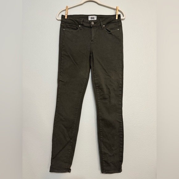 PAIGE Denim - Paige Verdugo Ankle Jean in Dark Olive Green - 27